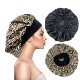 Nightcap Hair Satin Wide Leopard brimmed Cap Printed Care