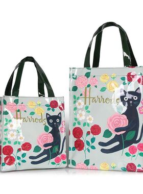 London Style PVC Reusable Shopping Purses Large Eco Friendly