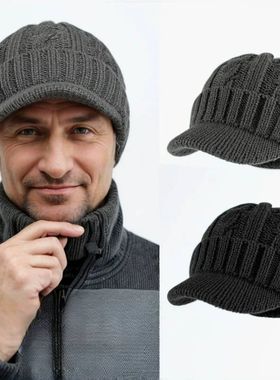 Men's Short-Brimmed Baseball Cap ClassicWinter Warm Baseball
