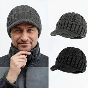 Brimmed Short Baseball Cap Warm Men ClassicWinter