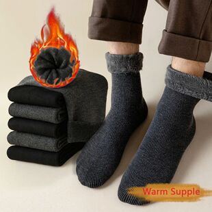 Thicken Sol Men Boots Snow Thermal Warm Socks Winter Pairs