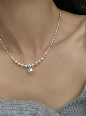 Pearl Necklace Female Design Sense High Clavicle Chain Neckl