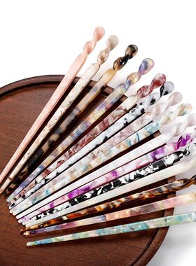 Chinese Style Hair Sticks Vintage Acetate Resin Chopstick Wo