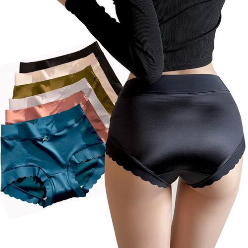 Silk Panties Nice Briefs Soft Underwear Women's Mid rise Ele