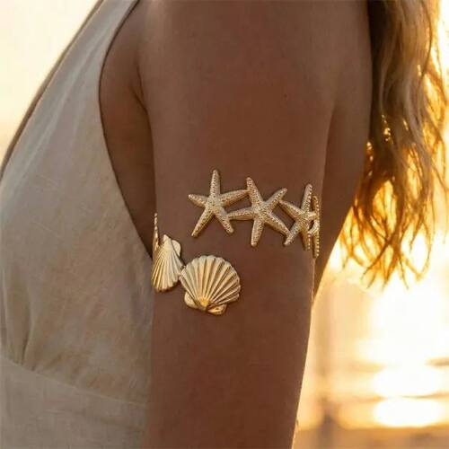 Sea Star Starfish Shell Upper Arm Bracelet for Women Beach V