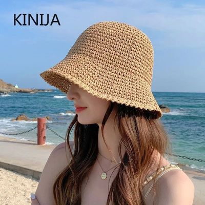 Beach Straw Hat Summer Women Visor Bucket Hat Fisherman Hat