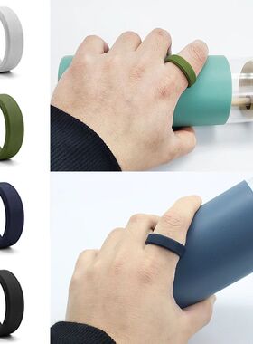 Trendy Men Engagement Silicone Rubber Bands Finger Ring Outd