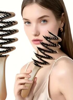 High-Quality Long-Handle Bristle Comb – Anti-Static Volumiz