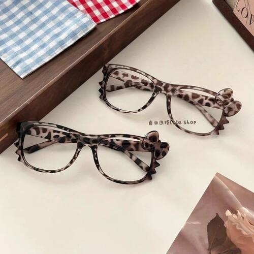 Kawaii Leopard Print Eyeglass frame Accessories Cute Beauty