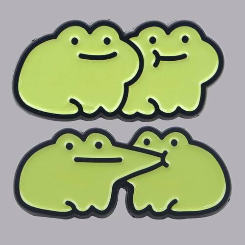 Cute Frog Enamel Pin Funny Brooch Pines Lapel P Badge on Bac