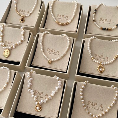 Broken Silver Pearl Necklace High Sense Clavicle ChainAll-ma