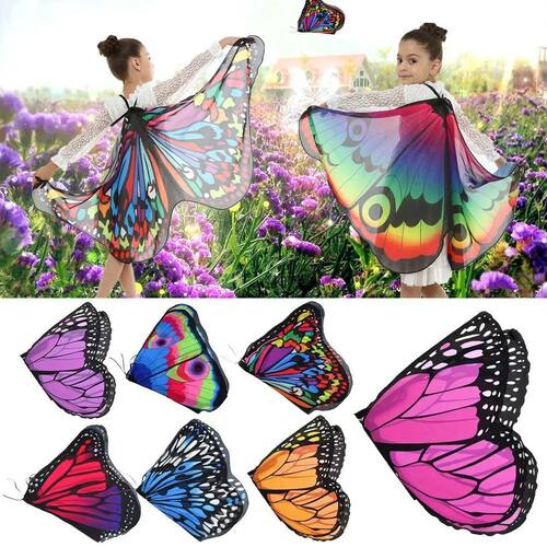 Colorful Butterfly Kids Performance Wings Cosplay Halloween