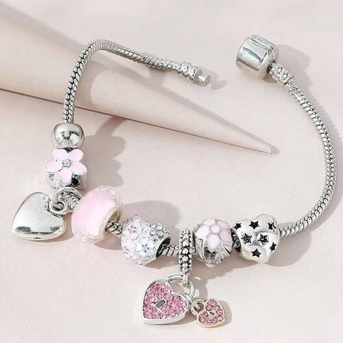 1PC Women'sMulti Element Beaded Love Pan Family Bracelet Jew