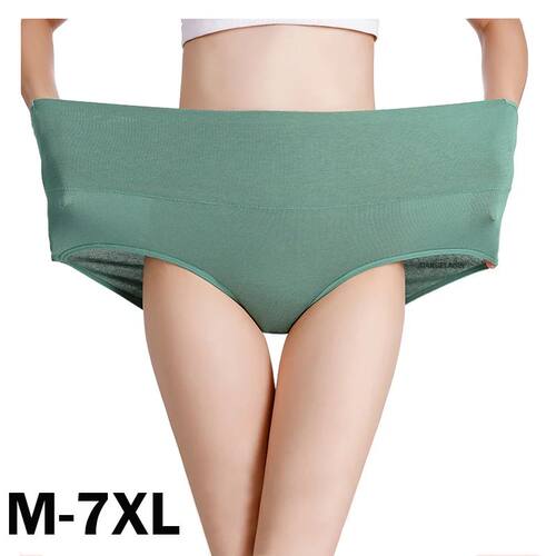 3Pcs Women Panties Plus Size Underwear High Waist Briefs Gir