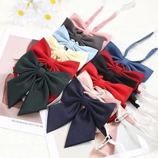 Tie Season Uniform Women for Bow Solid Red School Students
