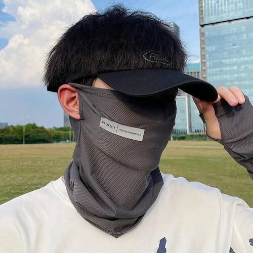 Summer Ice Silk Sunscreen Mask For Men Women Outdoor Cycling