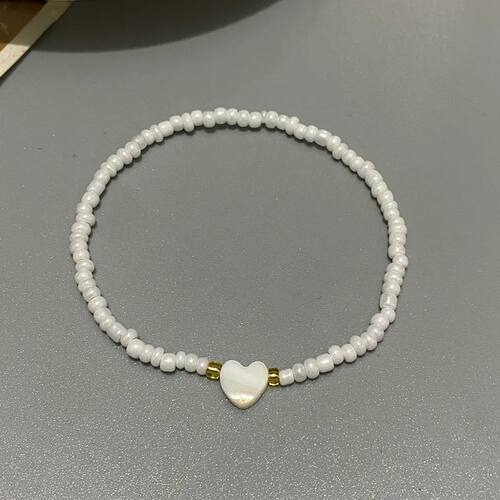 Nature shell Love Heart Bracelet for Girl Women Hand Jewelry