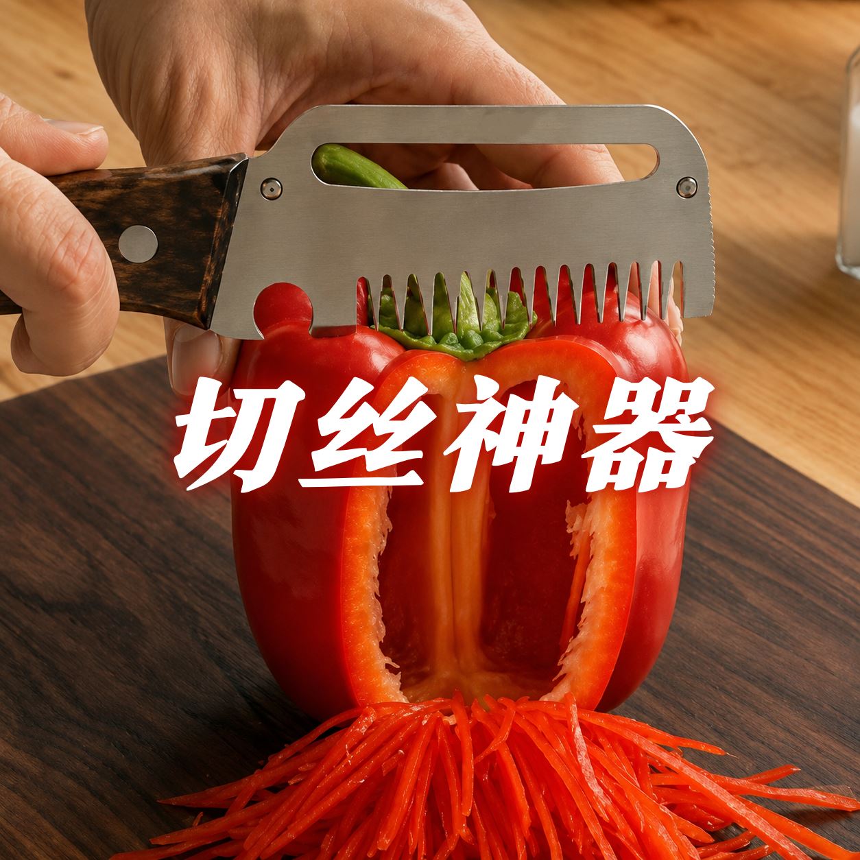 多功能切丝神器厨房家用蔬菜刨丝刀不锈钢切片刀开瓶器三合一工具