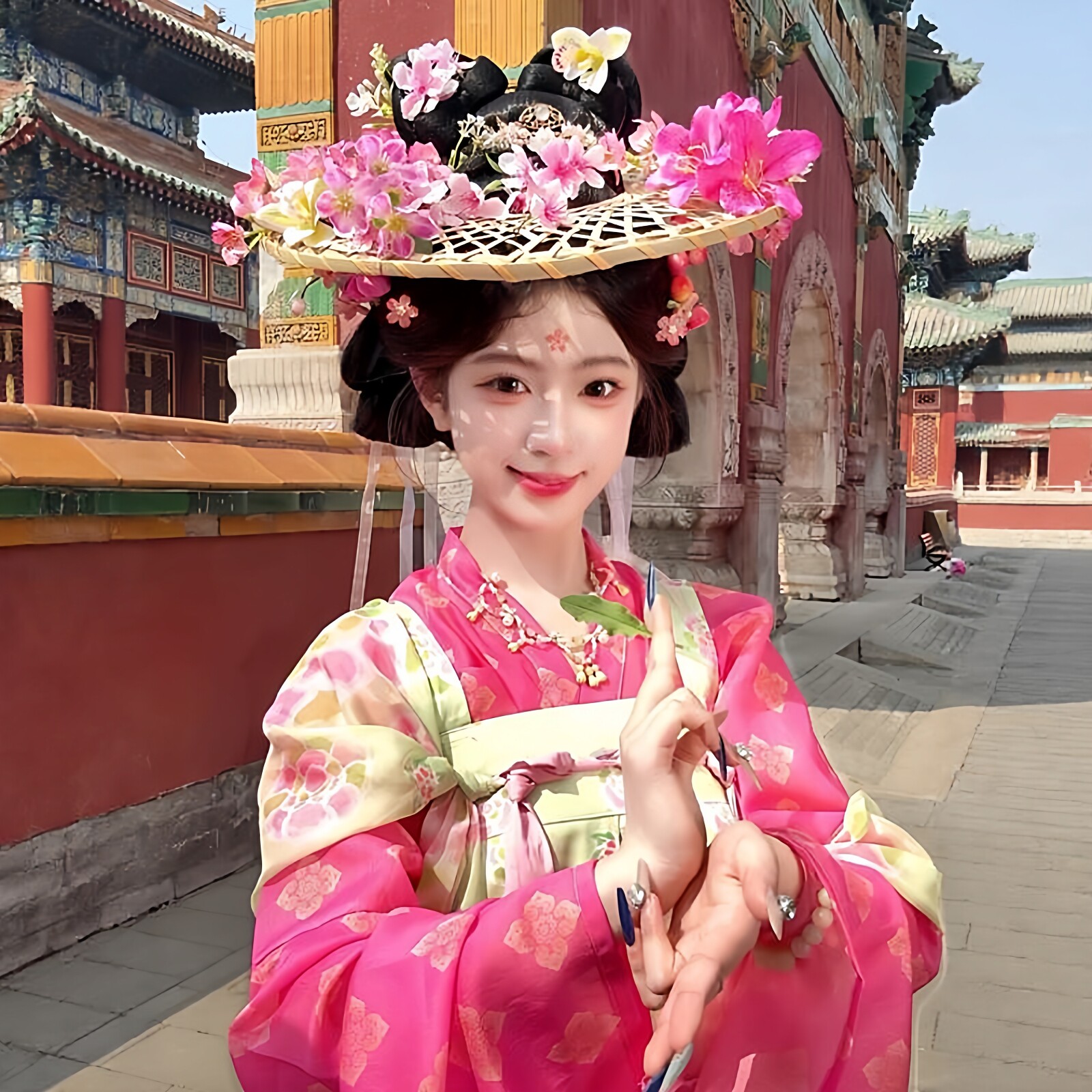 小唐风妆造帷帽草帽斗笠手工diy古风汉服头饰影楼摄影景区拍照帽