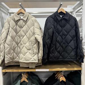 男装空气棉服绗缝茄克/外套菱形格保暖夹克2024秋冬新款M472293