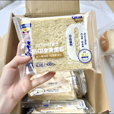 豪士低GI全麦吐司面包2KG整箱