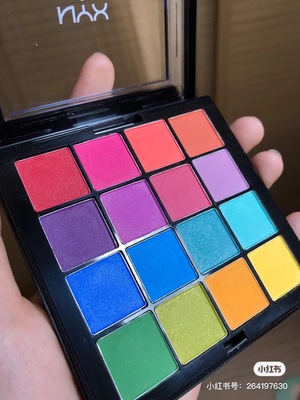 现货 加拿大购入 NYX 绝版16色眼影盘 旧版彩虹花仙子盘 USP04