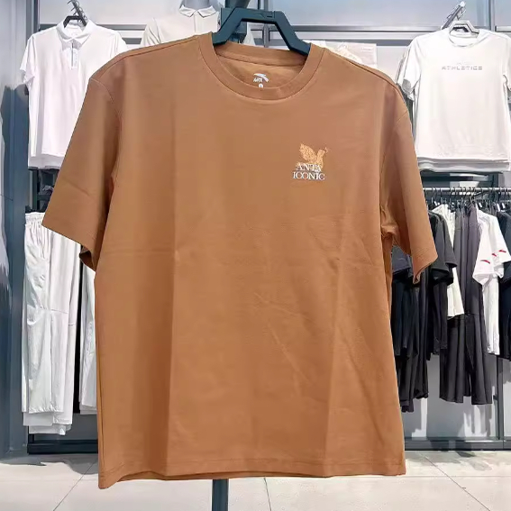 安踏正品男短袖2025夏新款时尚生活系圆领透气针织T恤衫152538111