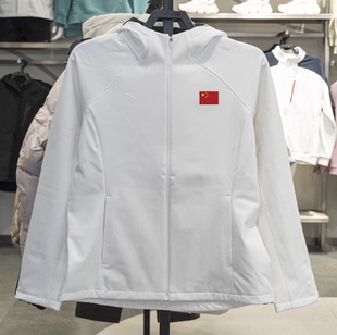 安踏正品户外女梭织运动上衣2025冬新款时尚潮连帽风衣162547613