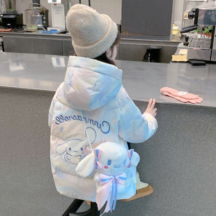 女童棉服冬季2025新款儿童超好看中长款羽绒棉袄外套冬装女孩棉衣