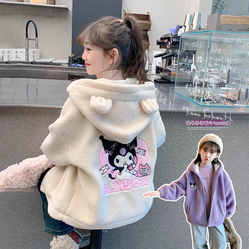 女童加绒外套秋冬2025新款