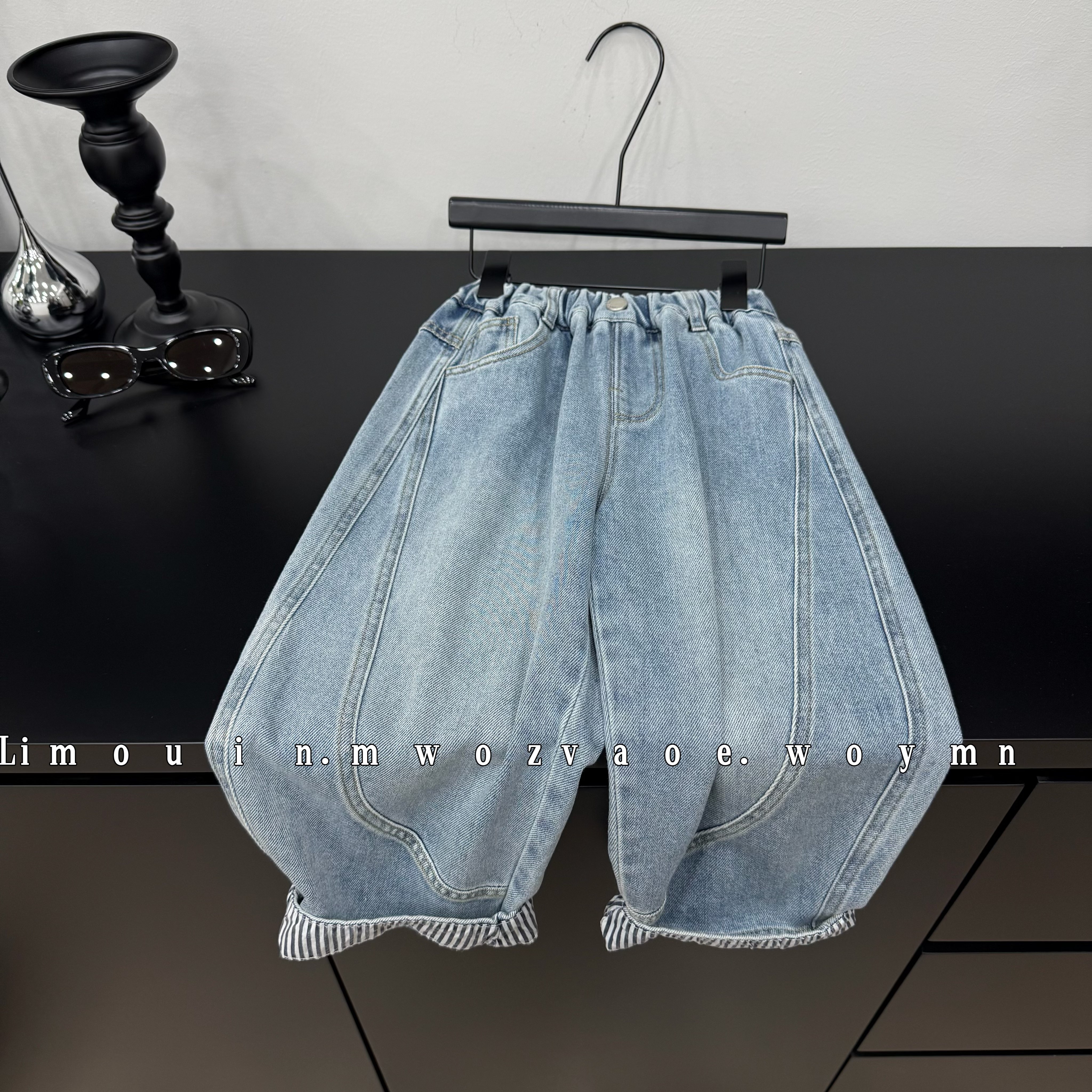 【秋上新 条纹撞色】儿童牛仔裤儿童牛仔裤