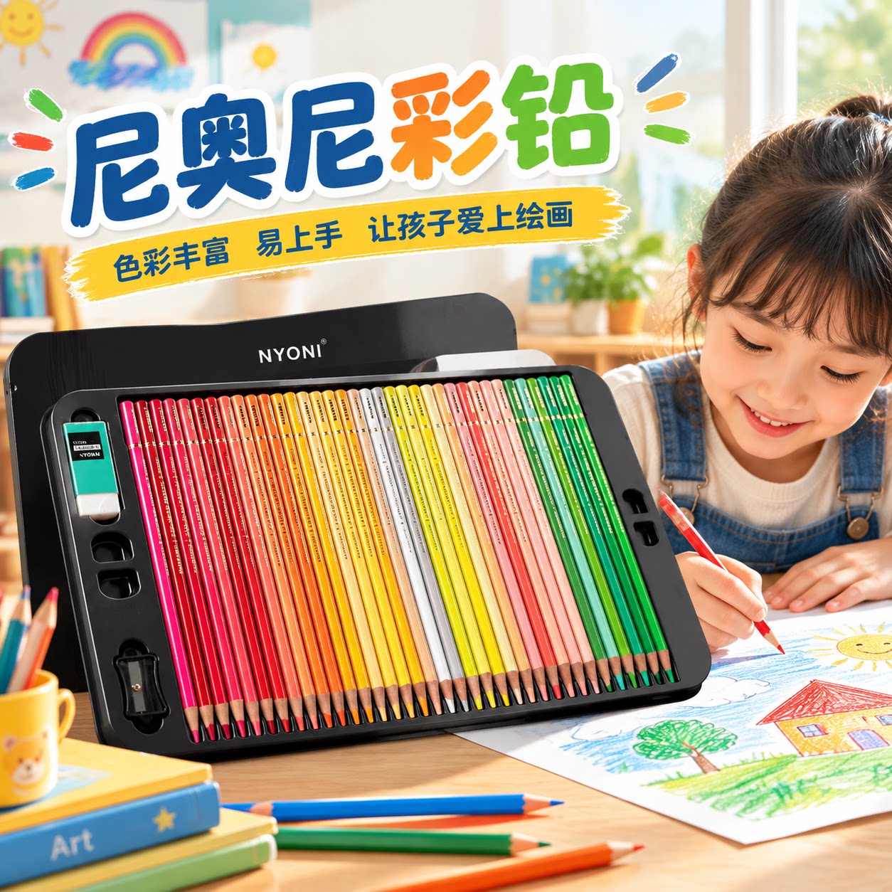 【官方正品】尼奥尼专业油性彩铅