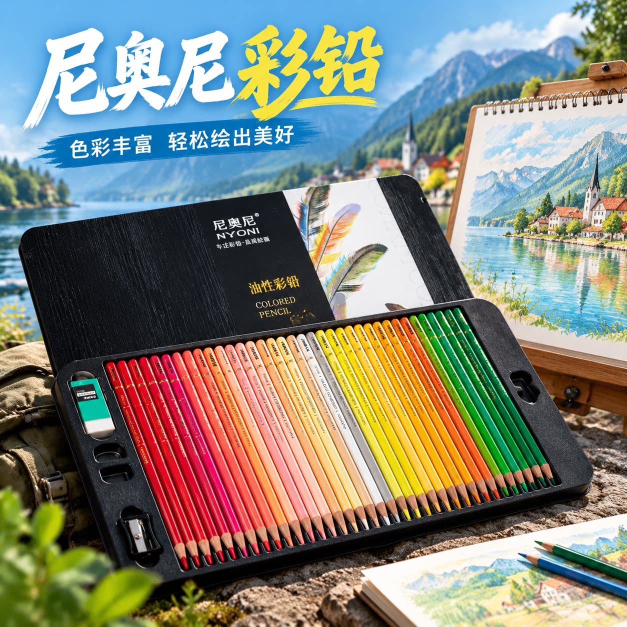 【官方正品】尼奥尼专业油性彩铅