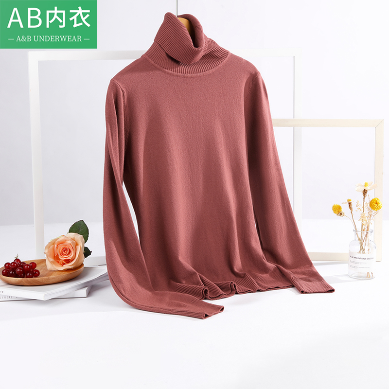 秋冬薄款修身上衣针织衫打底衫