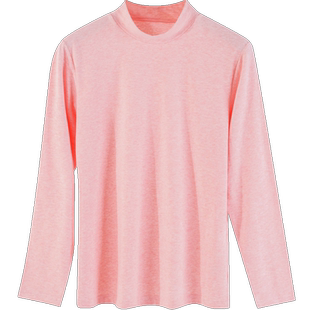 AB内衣女士色织棉氨弹力半高领单上衣弹力柔软棉毛衫秋冬打底睡衣