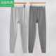 秋冬薄款 睡裤 纯棉保暖秋裤 全棉线裤 爸爸高腰磨毛棉毛裤 AB内衣男士