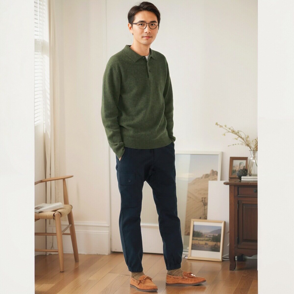 Beams plus法式军装运动休闲裤男士春夏新款外贸尾单多口袋