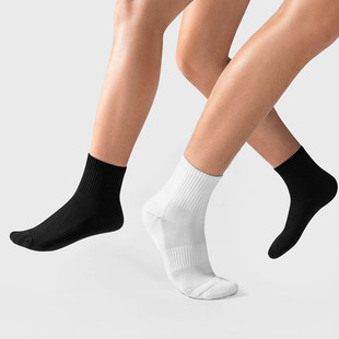 男袜加厚毛圈青少年袜子男学生秋冬保暖白茶香白色轻运动抗菌袜