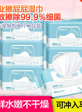 舒洁湿厕纸家庭装80片私处湿巾