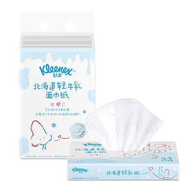 舒洁轻牛乳系列乳霜纸抽面巾牛乳纸4层40抽6包化妆鼻炎纸柔软亲肤