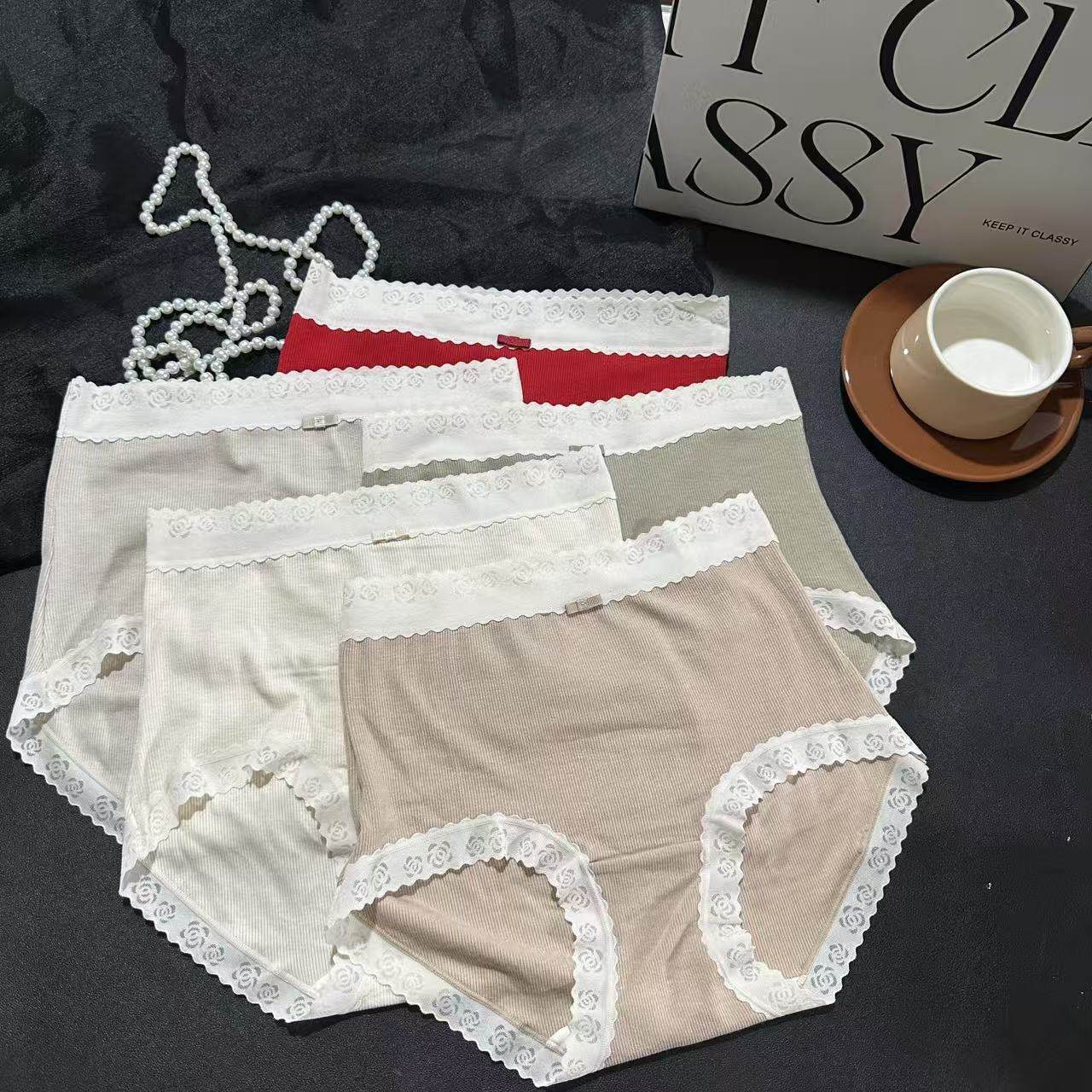 小兰裙包臀中腰高腰蕾丝边舒适透气W038磨毛三角短内裤6090螺纹棉,女士内衣/男士内衣/家居服,女三角裤,淘宝优惠券,粉丝福利购,淘宝优惠卷