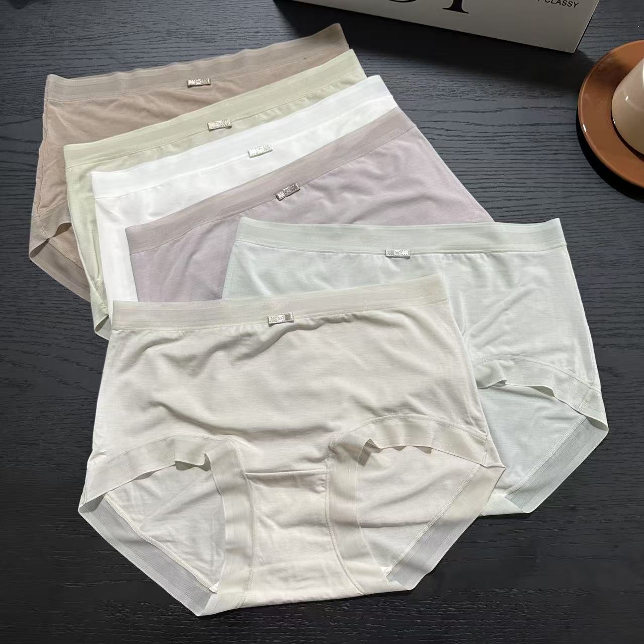 中腰莫代尔棉超细桑蚕丝内裤6277