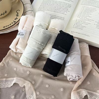 春夏薄款小兰裙L082蕾丝网纱微透棉裆中高腰收腹包臀三角内裤女士