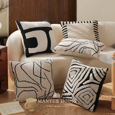 蔓越家黑白侘寂抱枕靠垫含芯