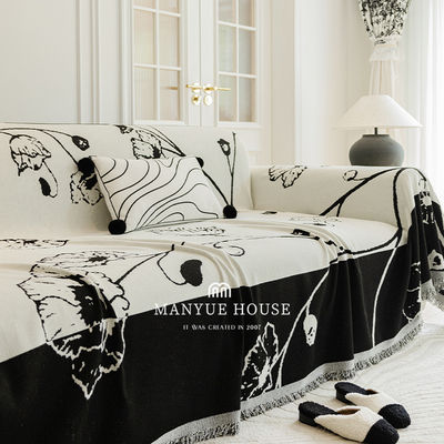 雪尼尔法式复古沙发巾