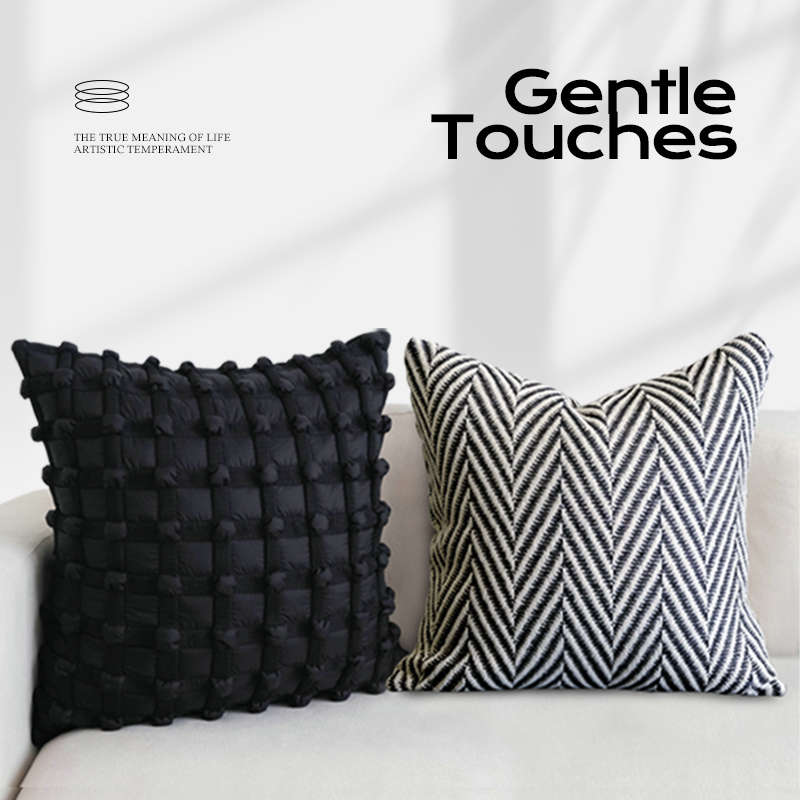 抱枕靠垫羽丝棉高级黑抱枕靠垫