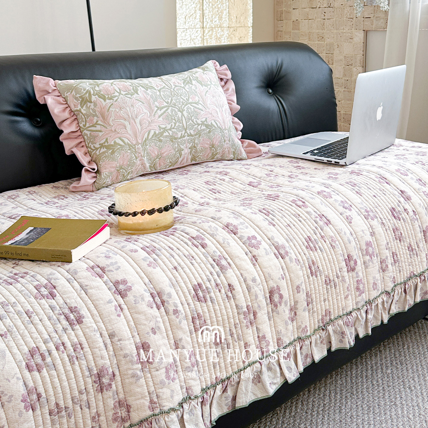 蔓越家 文艺少女心客厅棉麻沙发垫纯棉沙发套罩垫布靠背巾坐垫子,居家布艺,沙发垫,淘宝优惠券,粉丝福利购,淘宝优惠卷