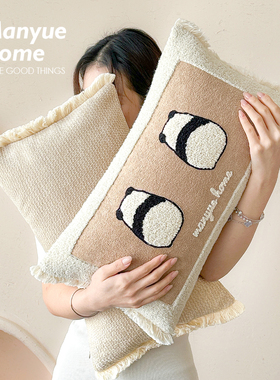 蔓越家 抱抱绒沙发抱枕靠垫长条枕腰枕靠背卧室床头靠垫腰靠软包