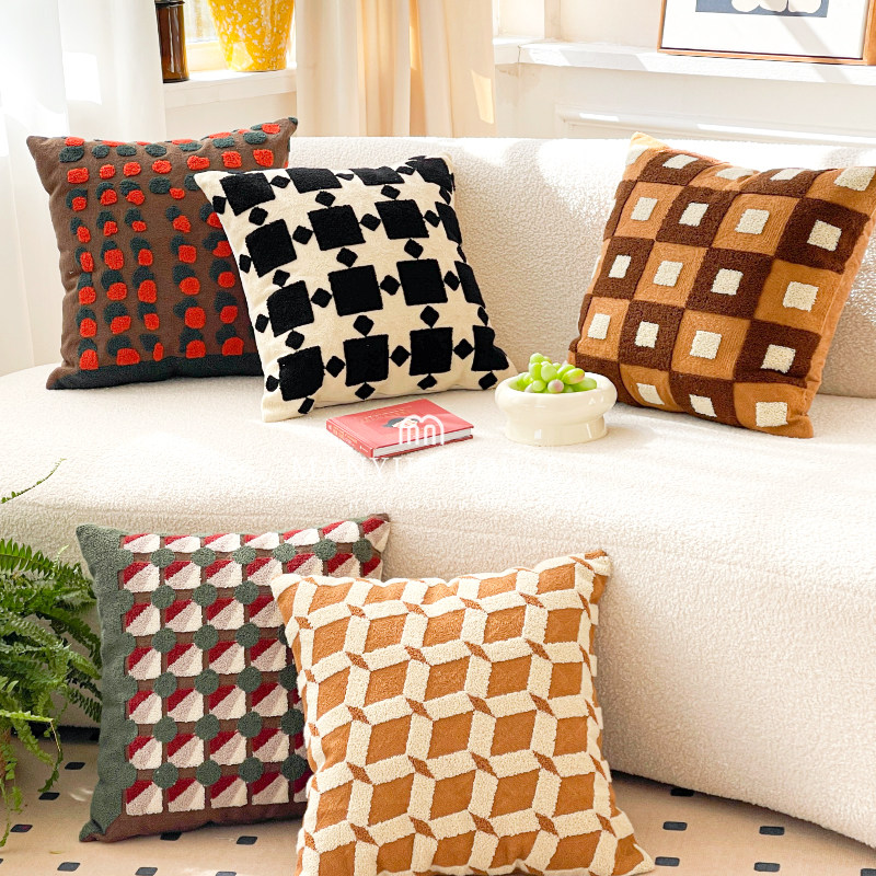 蔓越家中古风几何抱枕靠垫