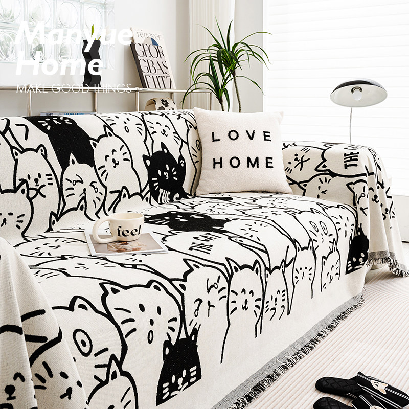 蔓越家 猫生感小家 北欧ins全包沙发巾沙发套罩垫全铺防猫抓全盖,居家布艺,沙发套,淘宝优惠券,粉丝福利购,淘宝优惠卷